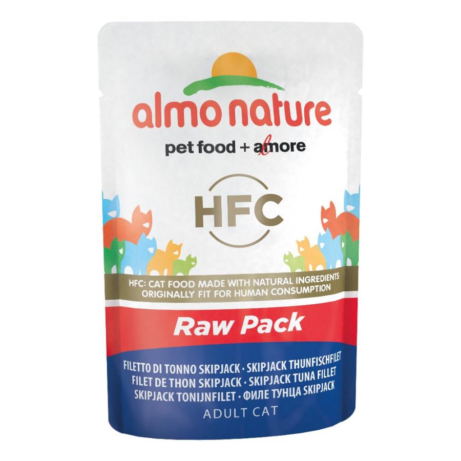 ALMO NATURE GATTO HFC ADULT FILETTO TONNO SKIPJACK RAW PACK 55GR (bustina)