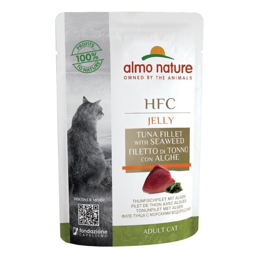 ALMO NATURE GATTO HFC CUISINE ADULT FILETTO TONNO ALGHE 55GR (bustina)