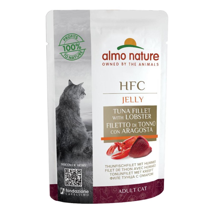 ALMO NATURE GATTO HFC CUISINE ADULT FILETTO TONNO ARAGOSTA 55GR (bustina)