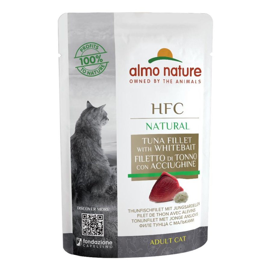 ALMO NATURE GATTO HFC NATURAL ADULT TONNO ACCIUGHINE 55GR (bustina)