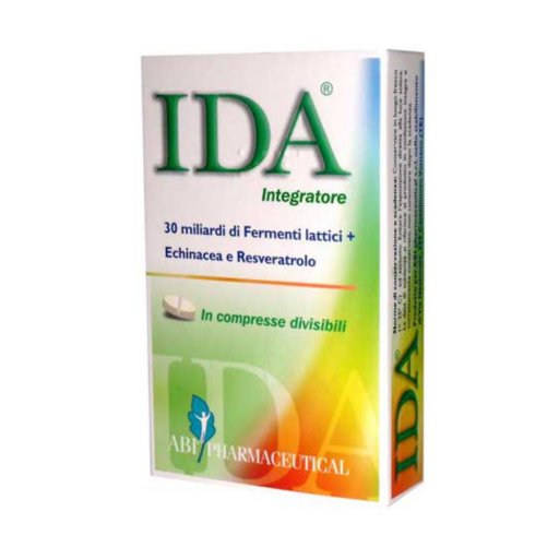ABI Pharmaceutical, Ida Integratore Fermenti Lattici, 12 Compresse, Benessere Intestinale, Supporto Immunitario, Senza Glutine