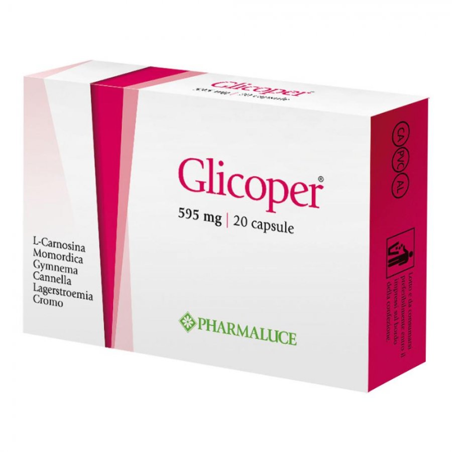 Glicoper 20 Capsule - Integratore di L-Carnosina, Cromo ed Estratti Vegetali