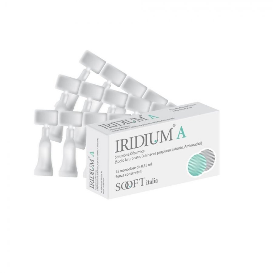 Iridium A - Soluzione Oftalmica 15 Flaconcini da 0,35ml - Protezione Oculare Avanzata