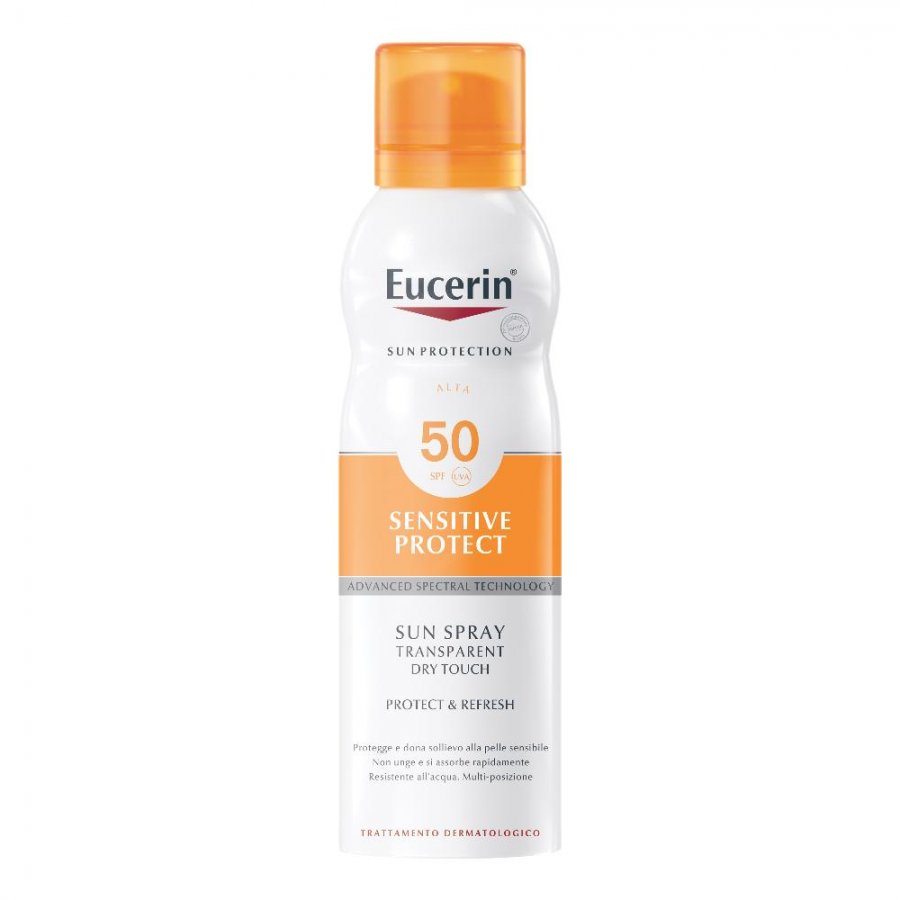 Eucerin Linea Solare Pelli Sensibili SPF50 Lozione Trasparente Spray 200 ml