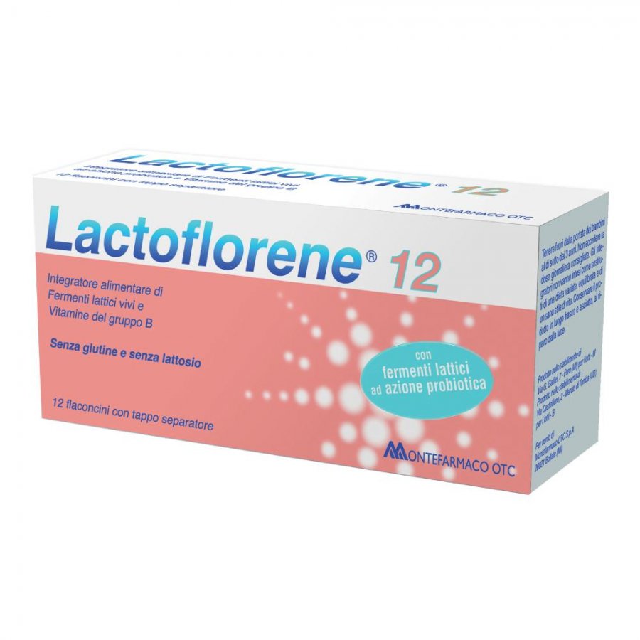 Lactoflorene  Plus 12 flaconcini  10 ml - MONTEFARMACO OTC SpA - Integratore di Fermenti Lattici