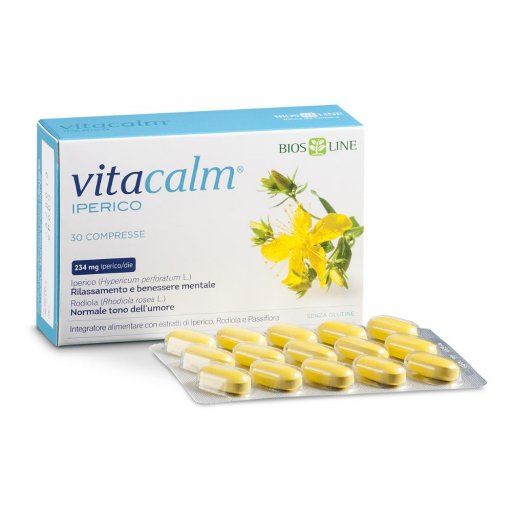 Vita Calm Iperico 30 Compresse - Integratore con Estratti di Iperico, Rodiola e Passiflora