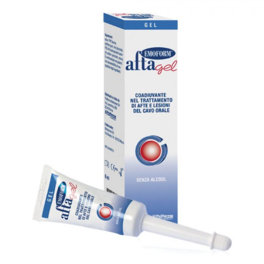 Aftagel - Emoform Gel 8ml per Ulcere e Afte Orale - Trattamento Rapido ed Efficace