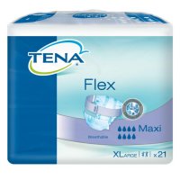 Tena Flex Maxi Pannolone Mutandina XL 21 Pezzi - Pannolino Mutandina a Cintura Supernotte