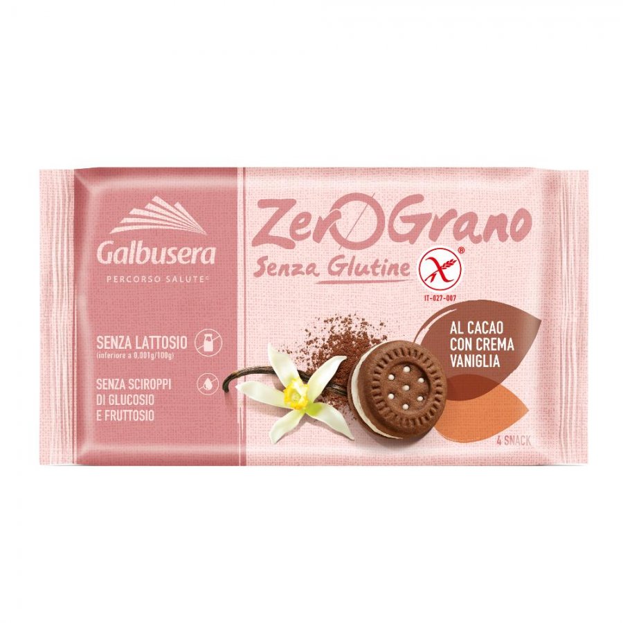 GALBUSERA ZEROGRANO  Frollini Crema Vaniglia e Cacao S/G 160
