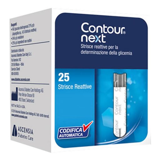 Ascensia Diabets Care - Contour next test glicemia 25 strisce