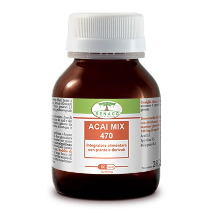Acai Mix 470 Integratore con Acai, Spirulina e Melograno - Ricco di Antiossidanti e Nutrienti