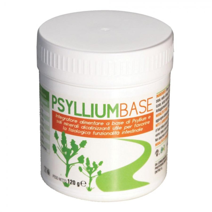 Psyllium Base - Integratore di Fibra di Psyllium e Sali Minerali - Barattolo da 120g