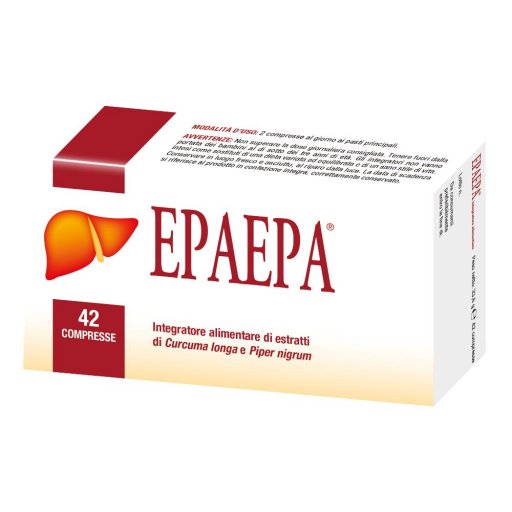 Natural Bradel EpaEpa – Integratore Alimentare Curcuma e Piper Nigrum, 42 Compresse per Funzione Epatico-Digestiva