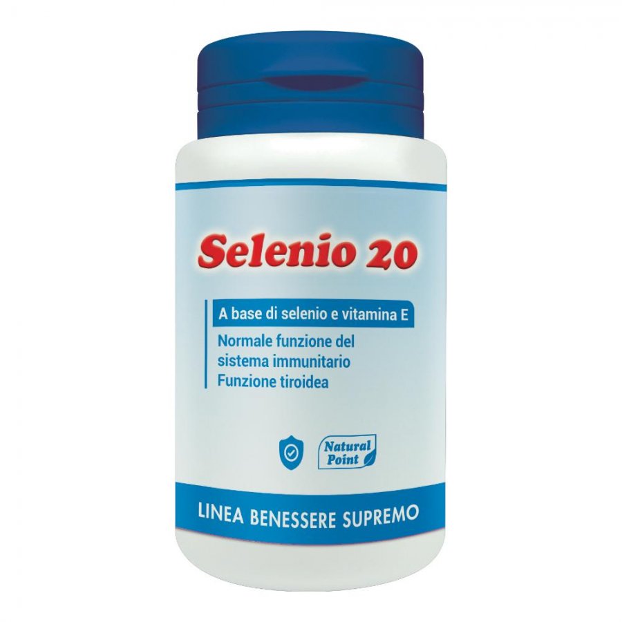 Natural Point Selenio 20 - 60 Capsule per il Sistema Immunitario e la Funzione Tiroidea