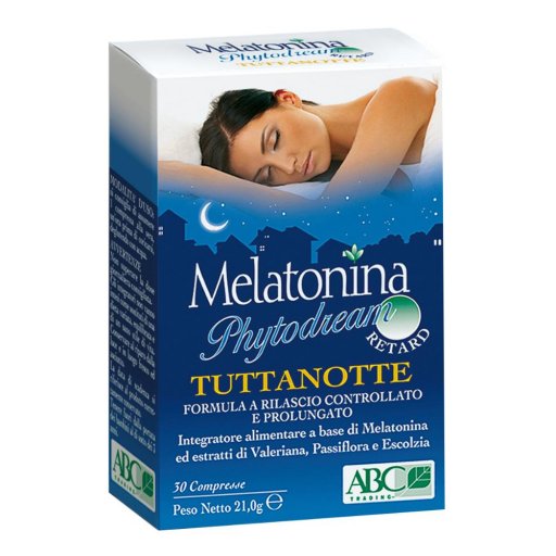 Melatonina Phytodream TuttaNotte Retard 30 Compresse - Integratore Alimentare per il Sonno
