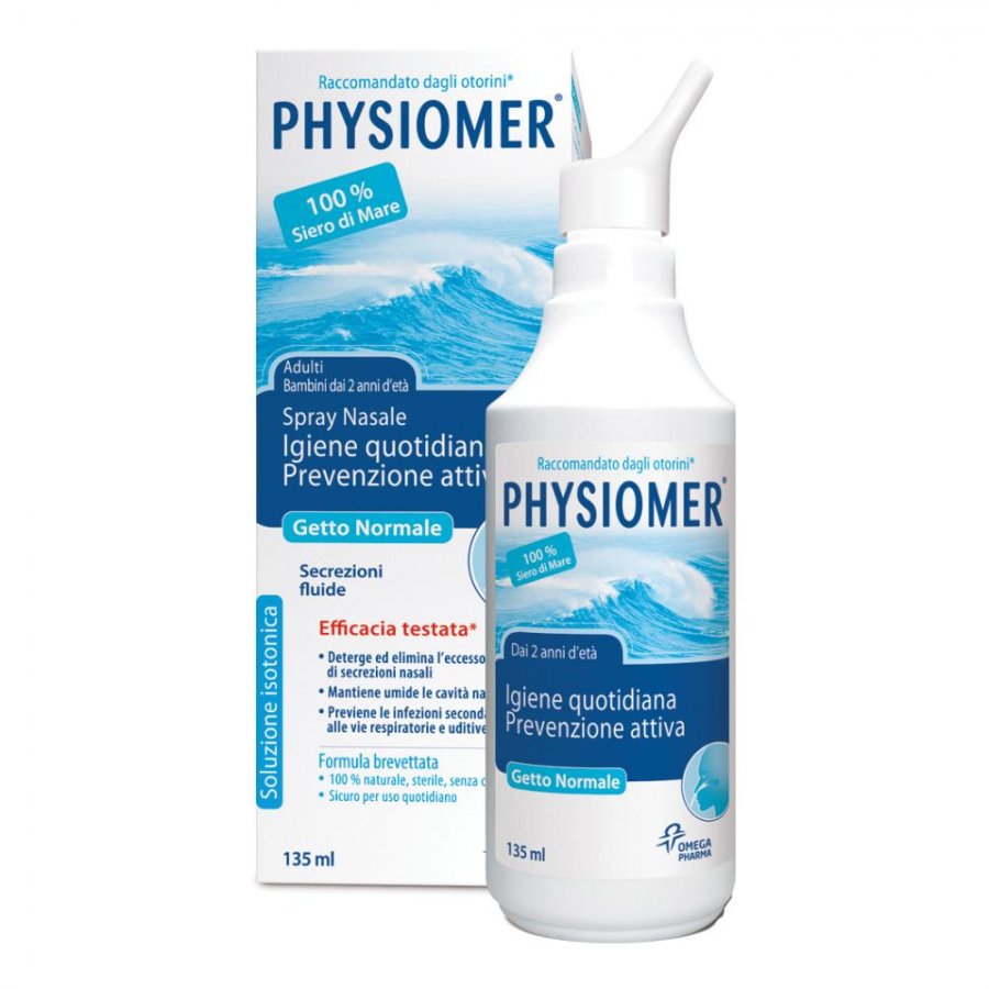 Physiomer - Getto Normale Spray Nasale 135ml per Igiene e Decongestione Nasale