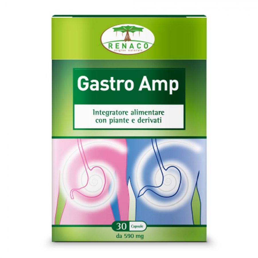 Gastro Amp - Integratore alimentare per l'eliminazione dei gas intestinali 30 capsule