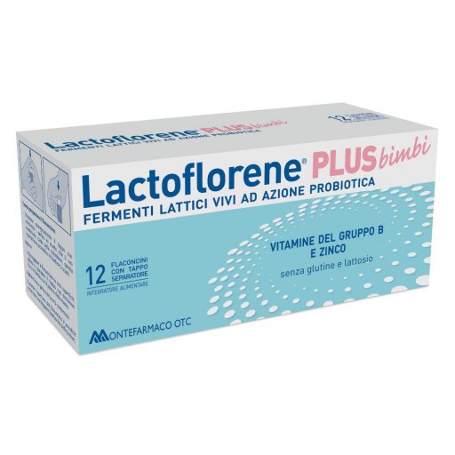 Lactoflorene Linea Fermenti Bimbi Integratore di Fermenti Lattici 12 Flaconcini