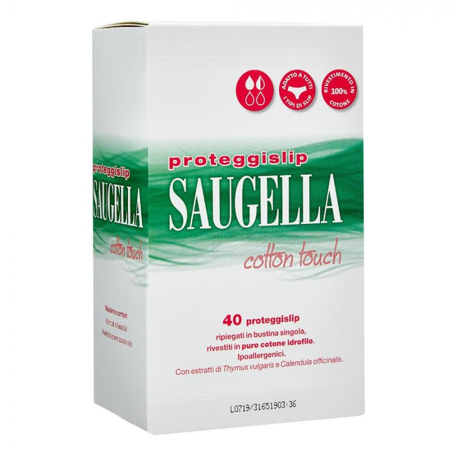 Saugella Linea Cotton Touch 40 Proteggislip in Puro Cotone Ripiegati in Bustina