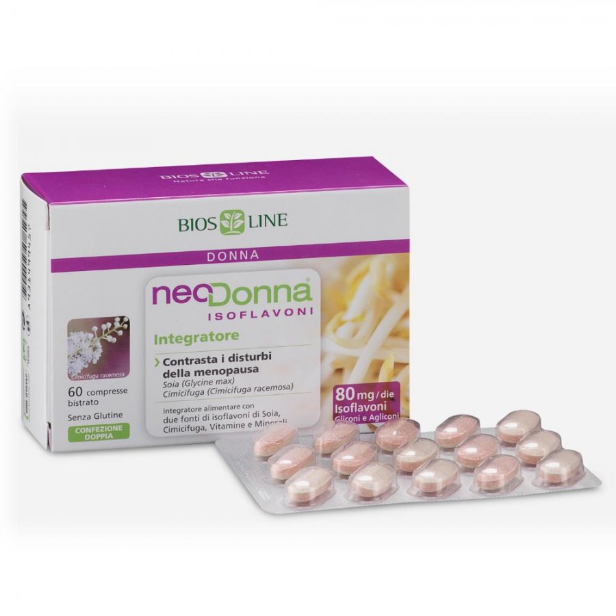 Neo Donna Isoflavoni Integratore per Menopausa 30 Compresse - Integratore Alimentare per Menopausa