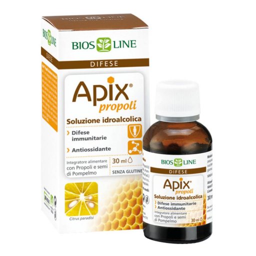 Apix Soluzione Idroalcolica 30ml - Integratore Alimentare con Propoli e Semi di Pompelmo