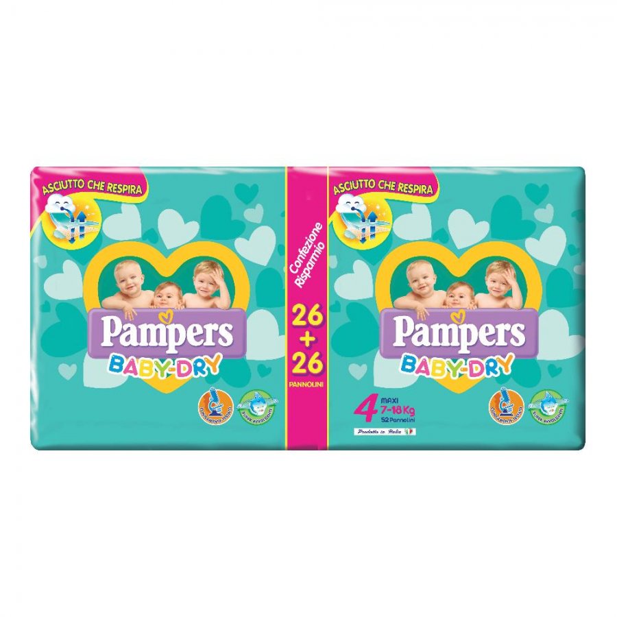 Pampers Baby Dry Downcount Maxi 52 pezzi
