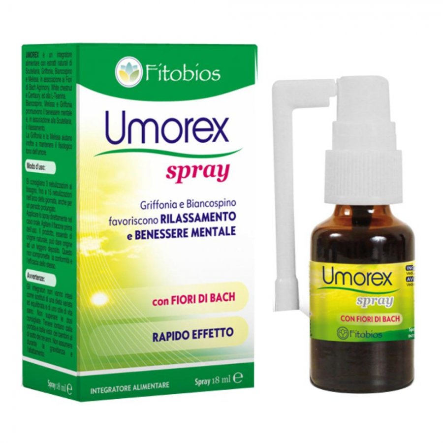 Umorex Spray 18ml - Integratore Naturale per il Benessere Emotivo in Formato Spray