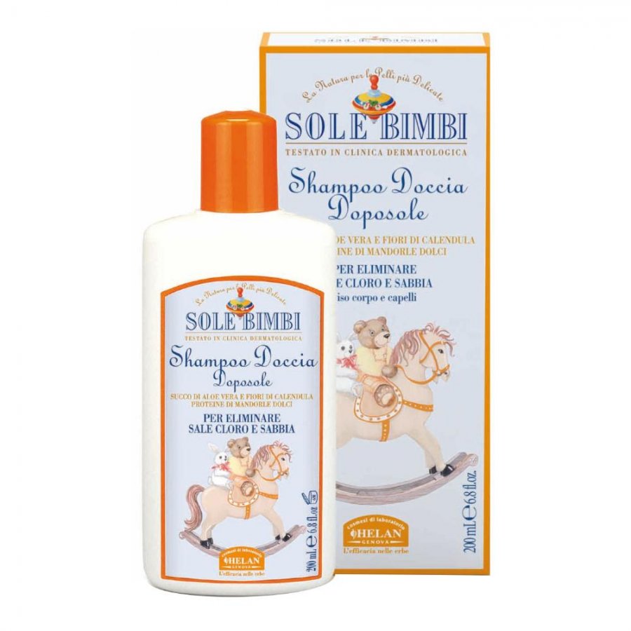 Helan Sole Bimbi Shampoo Doccia Doposole 200ml - Delicata Pulizia e Idratazione Dopo il Sole