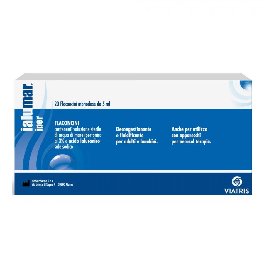Ialumar Soluzione 20 Flaconcini Monodose da 5ml - Soluzione Fisiologica per l'Igiene Nasale