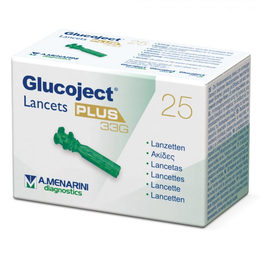 Glucoject Lancets Plus G33 25 pezzi