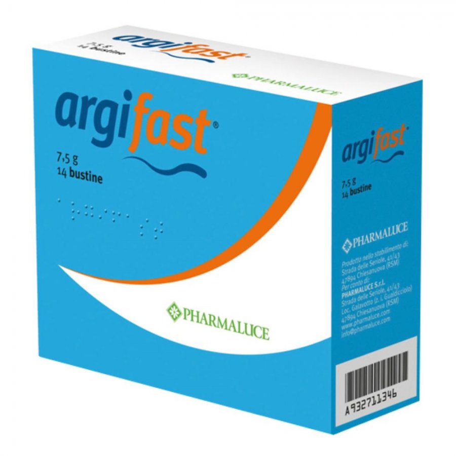 Argifast 14 Bustine Integratore Alimentare per Virilità e Fertilità Maschile - L-Arginina, Coenzima Q10, Vitamine e Tribulus