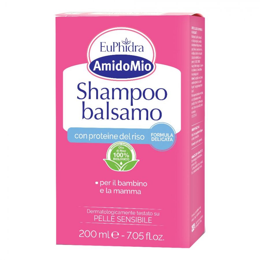 Euphidra Amidomio - Shampoo Balsamo 200ml, Idratazione e cura per capelli luminosi