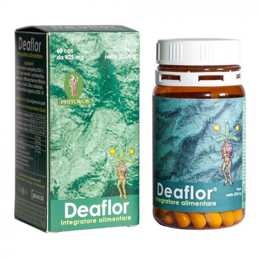 Deaflor - Integratore di Probiotici in Capsule da 60 per il Benessere Digestivo