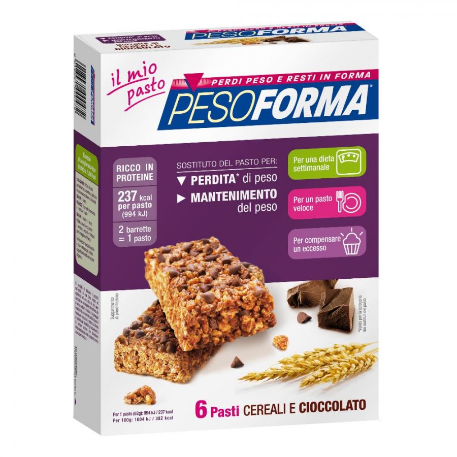 Pesoforma - Barrette Cereali E Cioccolato 6 Pasti