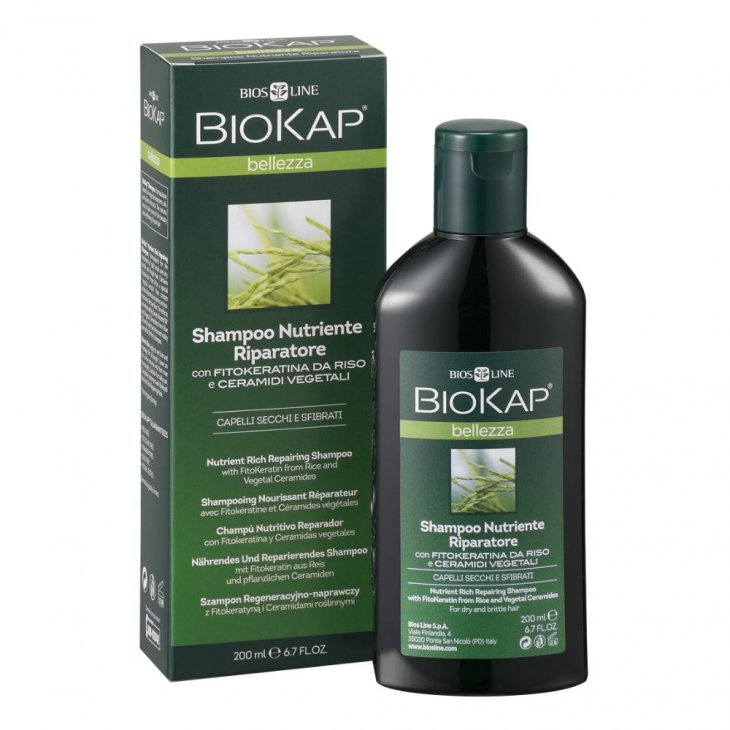 Biokap Shampoo Nutriente Riparatore 200ml - Per Capelli Secchi e Sfibrati