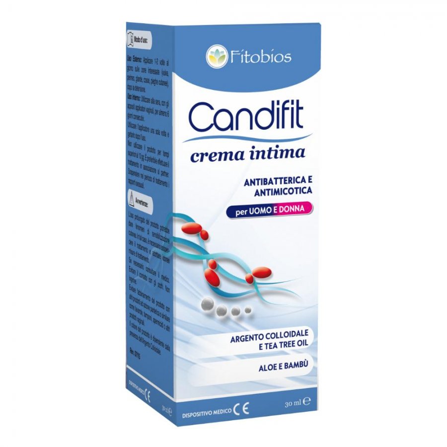 Candifit Crema Vaginale Antimicotica 30ml + 6 Applicatori Vaginali - Trattamento Naturale per Infezioni Vaginali