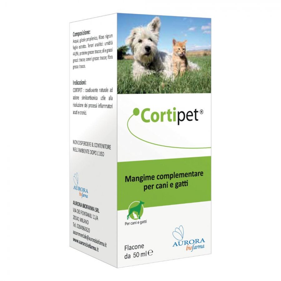 Cortipet Mangime Complementare per Cani e Gatti 50ml - Salute del Pelo e della Pelle