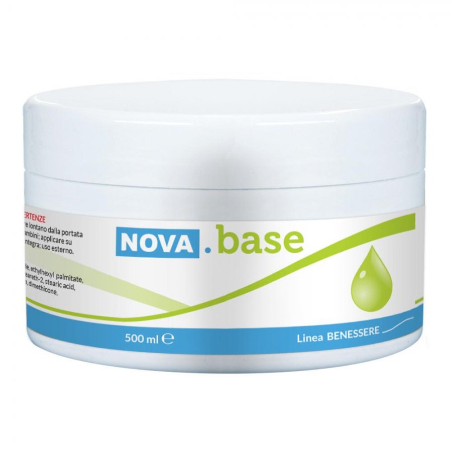 Nova Base Crema 500ml - Crema Idratante ed Emolliente senza Profumo