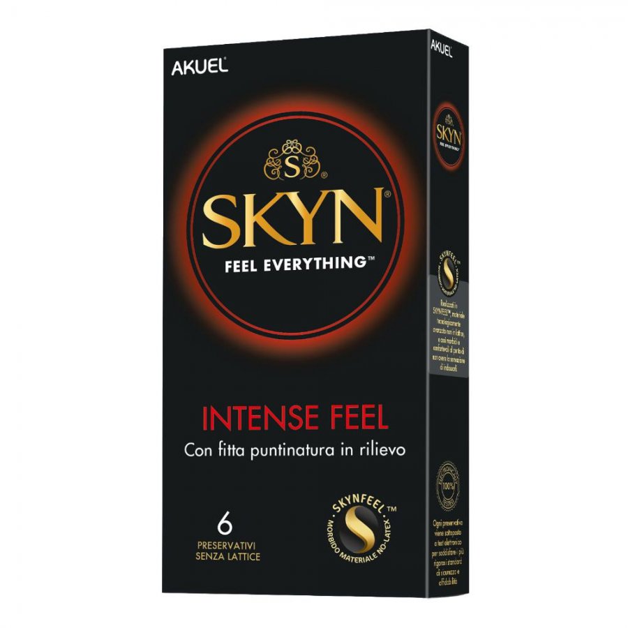 Novia Argentia - Akuel Skyn Intense Feel 6pz Profilattici in Polisoprene Lubrificati