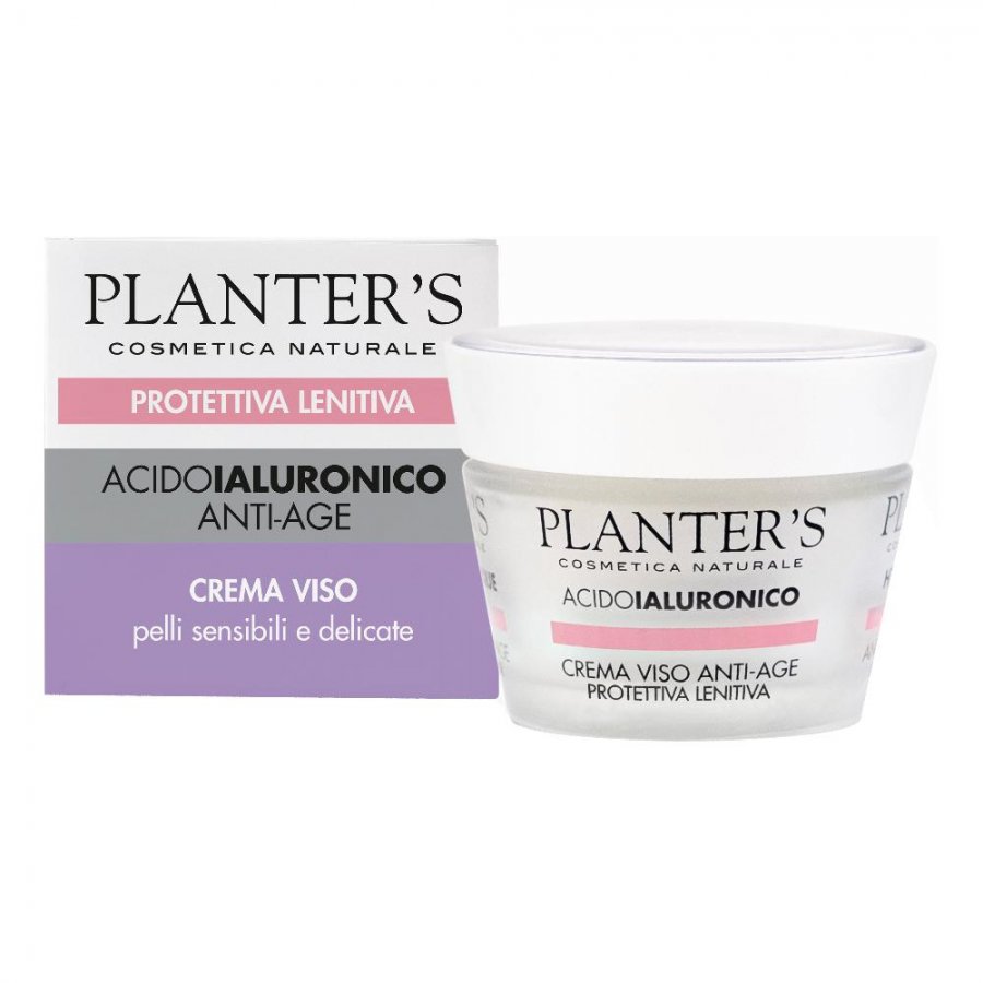 Planters - Crema Viso Anti-Age Protettiva Acido Ialuronico 50ml - Trattamento anti-invecchiamento per una pelle protetta e giovane