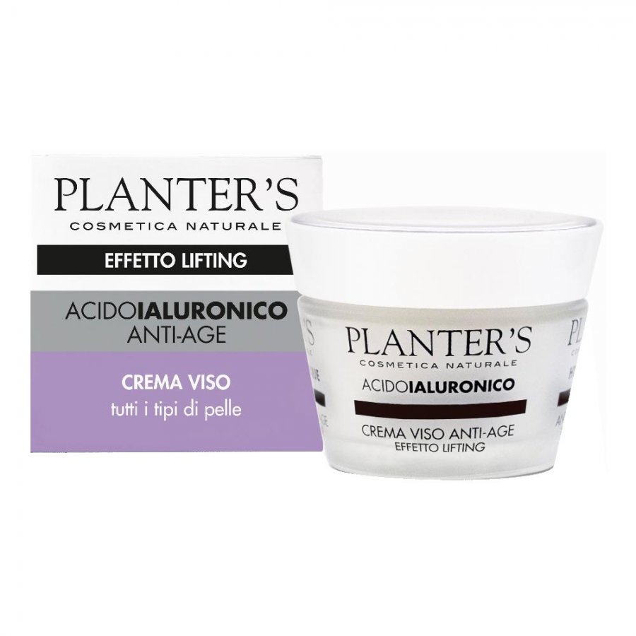 Planters - Crema Viso Anti-Age Effetto Lifting Acido Ialuronico 50ml - Trattamento anti-invecchiamento per una pelle più giovane