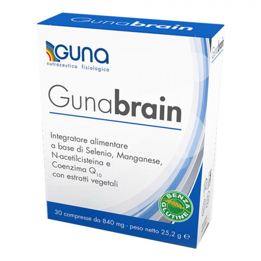 Gunabrain 30 Compresse - Integratore per Stress Cerebrale e Cognitivo