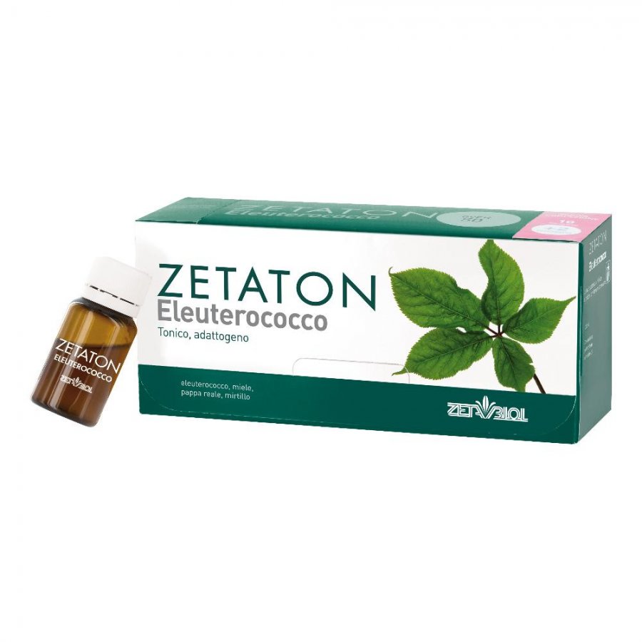  Zetabiol Zetaton Eleuterococco - Integratore con Eleuterococco - 12 Flaconcini da 10 ml