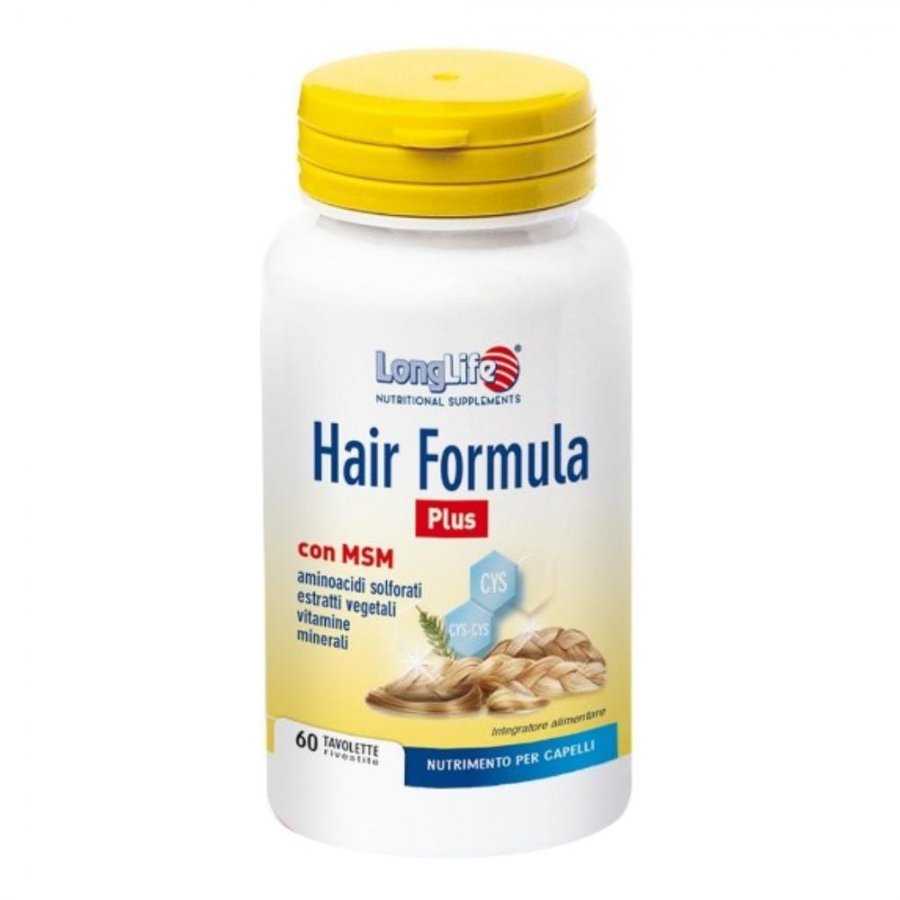 Longlife - Hair Formula Plus 60 Tavolette - Integratore per la Salute dei Capelli