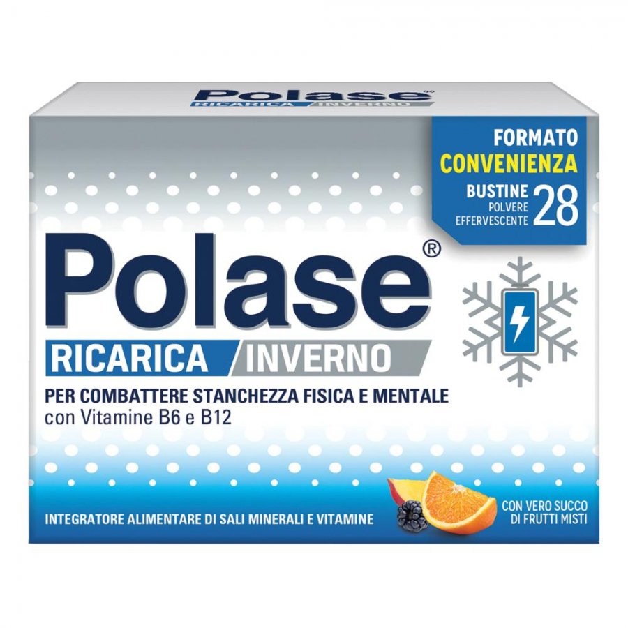 Polase Ricarica Inverno - 28 bustine - Integratore di sali minerali, vitamine C e D