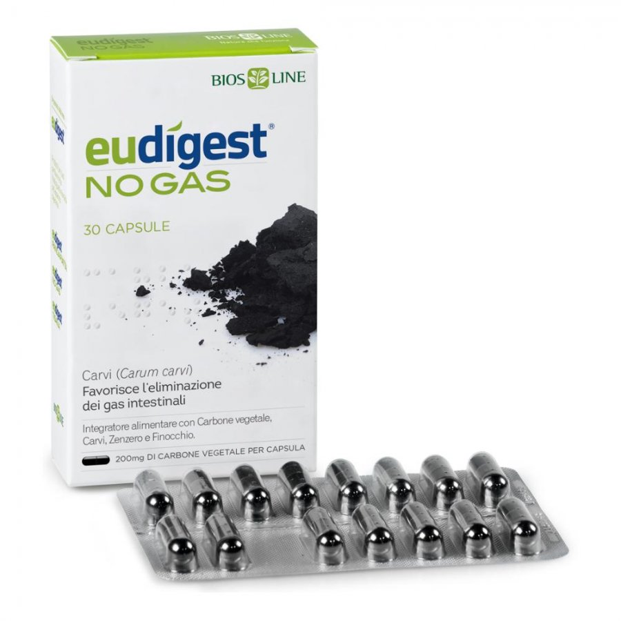 Eudigest No Gas 30 Capsule Vegetali - Integratore Digestivo Biosline