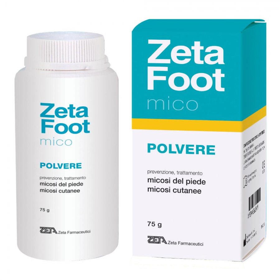 Zeta Foot - Mico Polvere 75g, Polvere Antiodore per Piedi Freschi e Asciutti