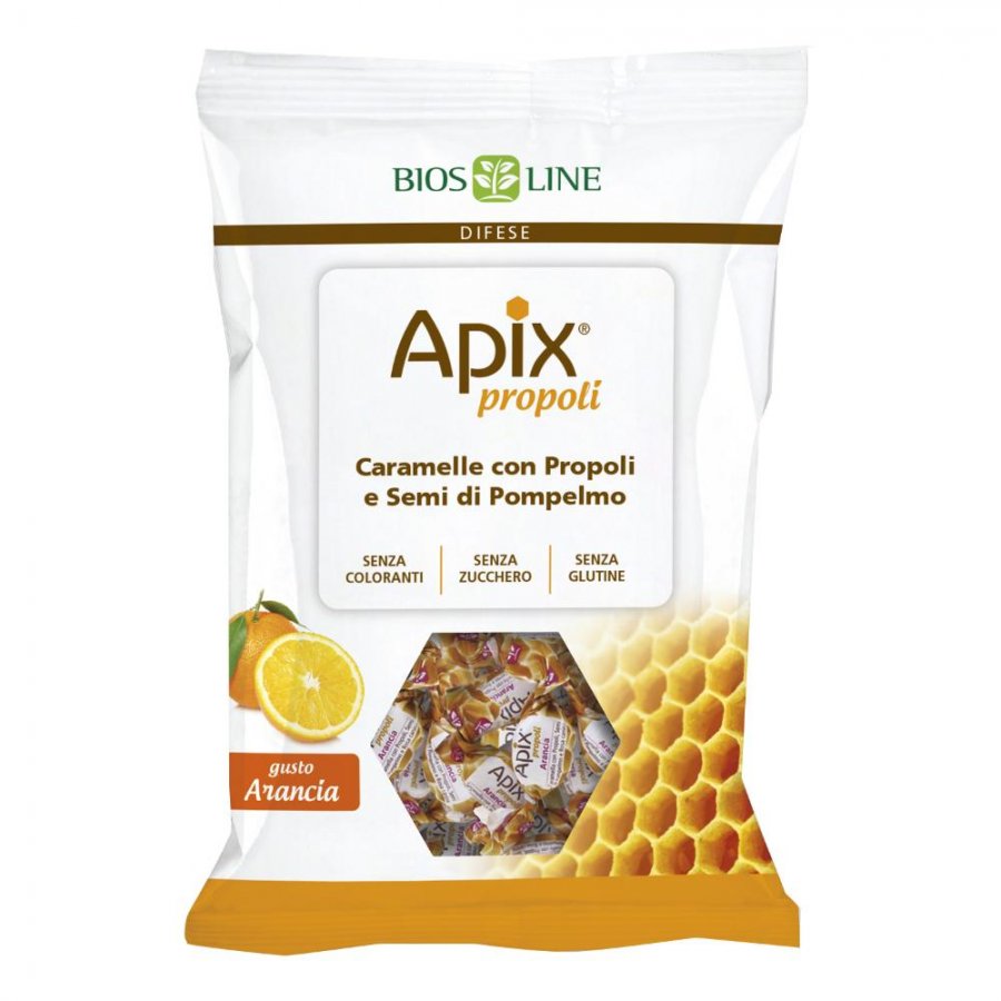 Apix Propoli Caramelle Arancia 50g - Caramelle alla Propoli con Rosa Canina