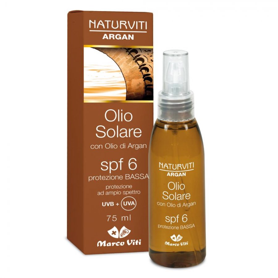 Argan olio Solare SPF6 90ml - Protezione solare naturale con olio di argan