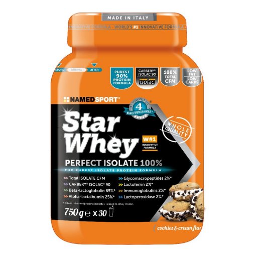 Named Sport - Star Whey Cookies&Cream 750g - Integratore Proteico per Sportivi